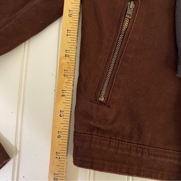 BKE Women's Denim Flyaway Jacket Maroon Size XS‎ - Picture 12 of 13